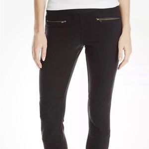Hue- Moto Original Denim Leggings- Black- Size XS